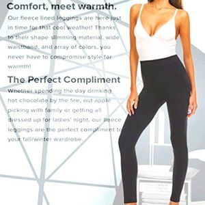 Active Club Women's Fleece Lined Soft High Waist Slimming Winter Warm Leggings